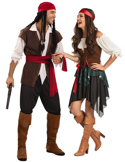 Csíkos kalózpár jelmez