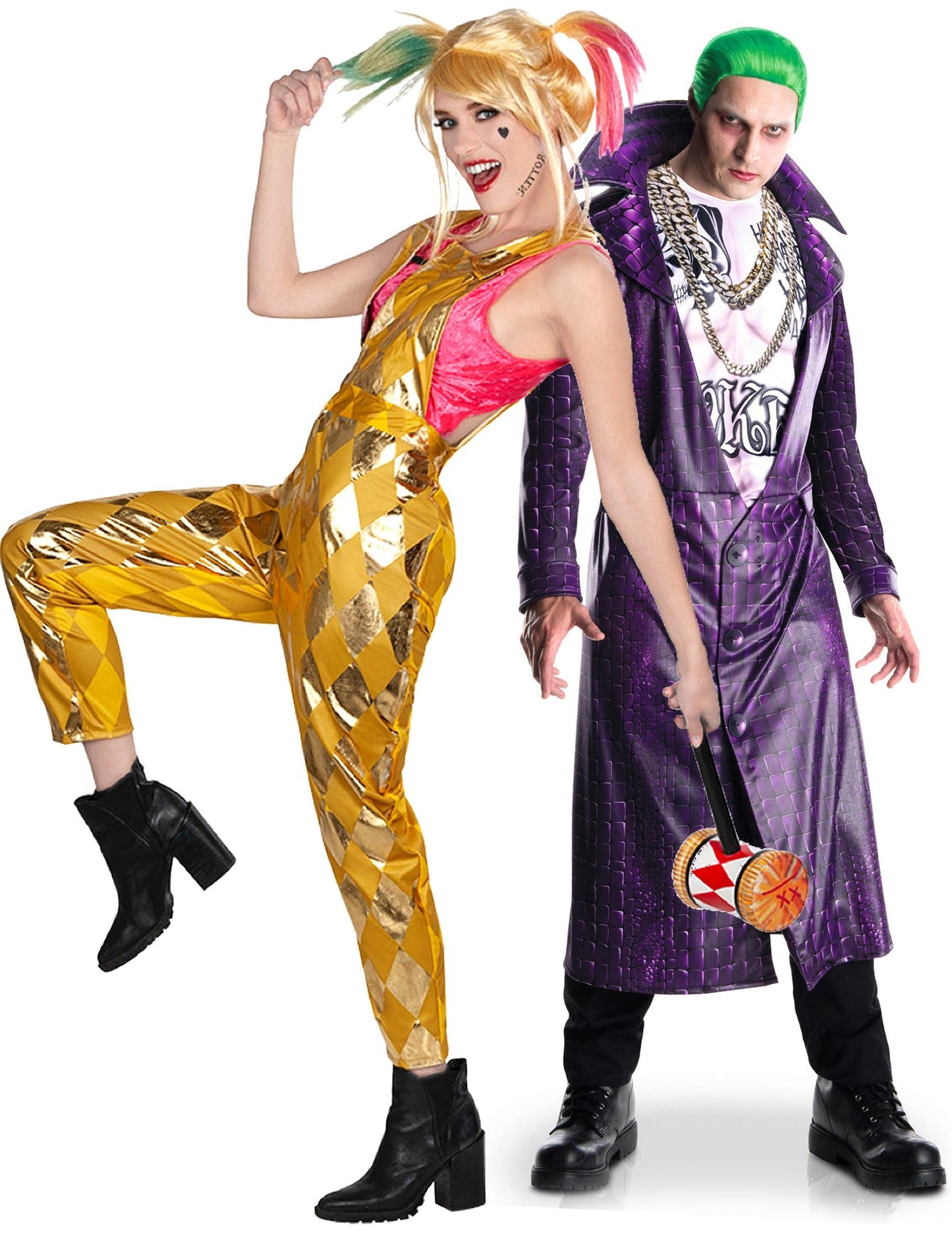 Harley Quinn Birds of Prey™ és Joker Suicide Squad™ luxus páros jelmez Halloweenre, felnőtteknek