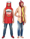 Felnőtt hot dog és ketchup párjelmez