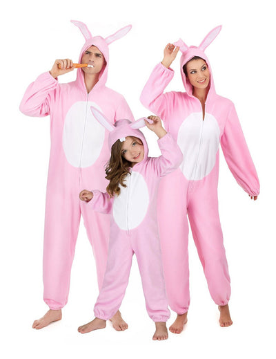 Déguisement famille lapin rose