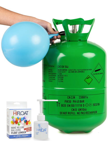 Kit grande bouteille d'hélium jusqu'à 50 ballons avec Hi-Float