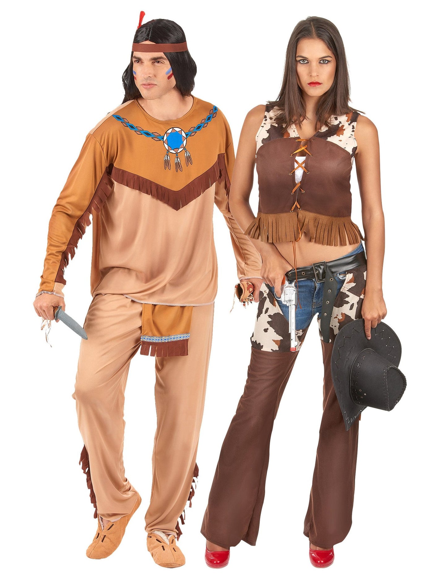 Felnőtt indiai és cowgirl páros jelmez