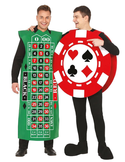 kaszinós felnőtt páros jelmez