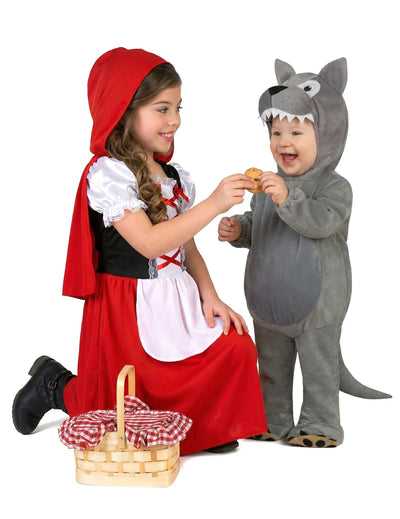 Páros jelmez: bébi farkas és Piroska gyereknek