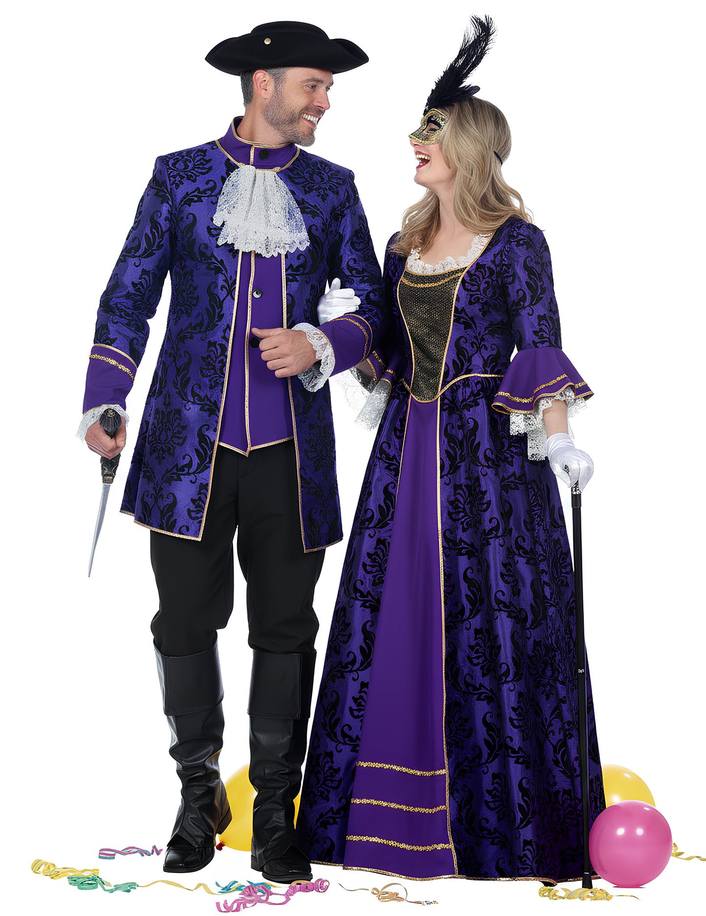 Felnőtt barokk márki pár jelmez