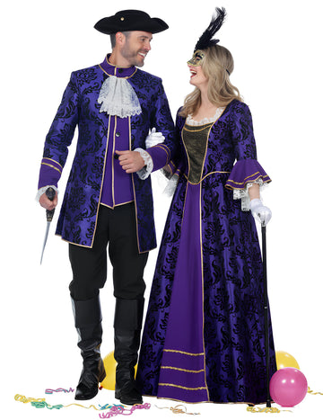 Felnőtt barokk márki pár jelmez