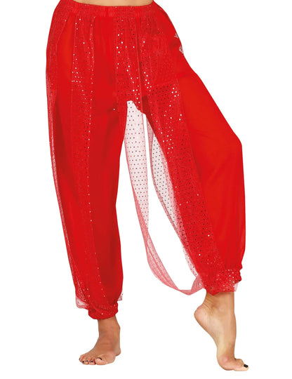 Déguisement complet danseuse orientale rouge et noir femme