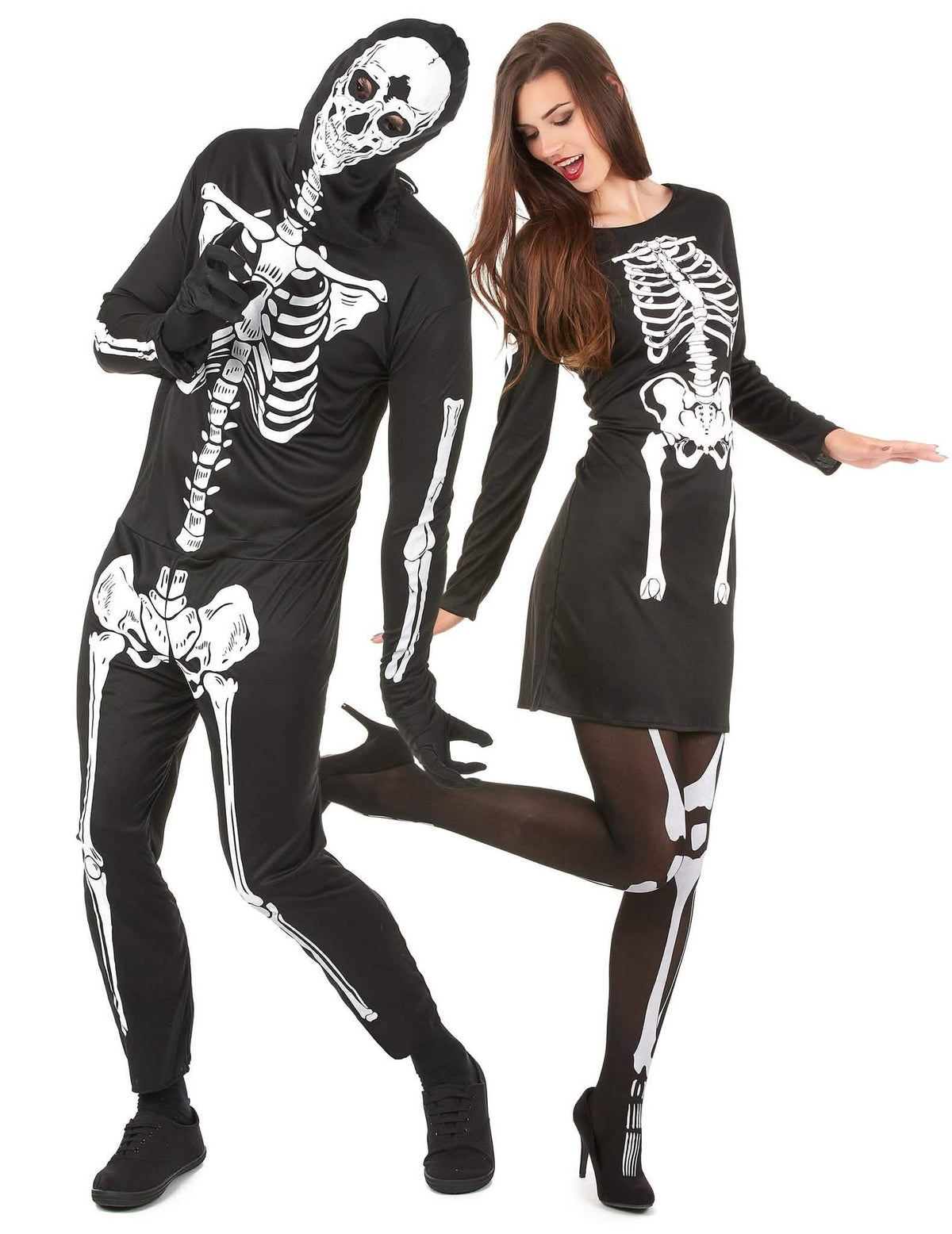 Felnőtt Halloween párjelmez csontvázaknak