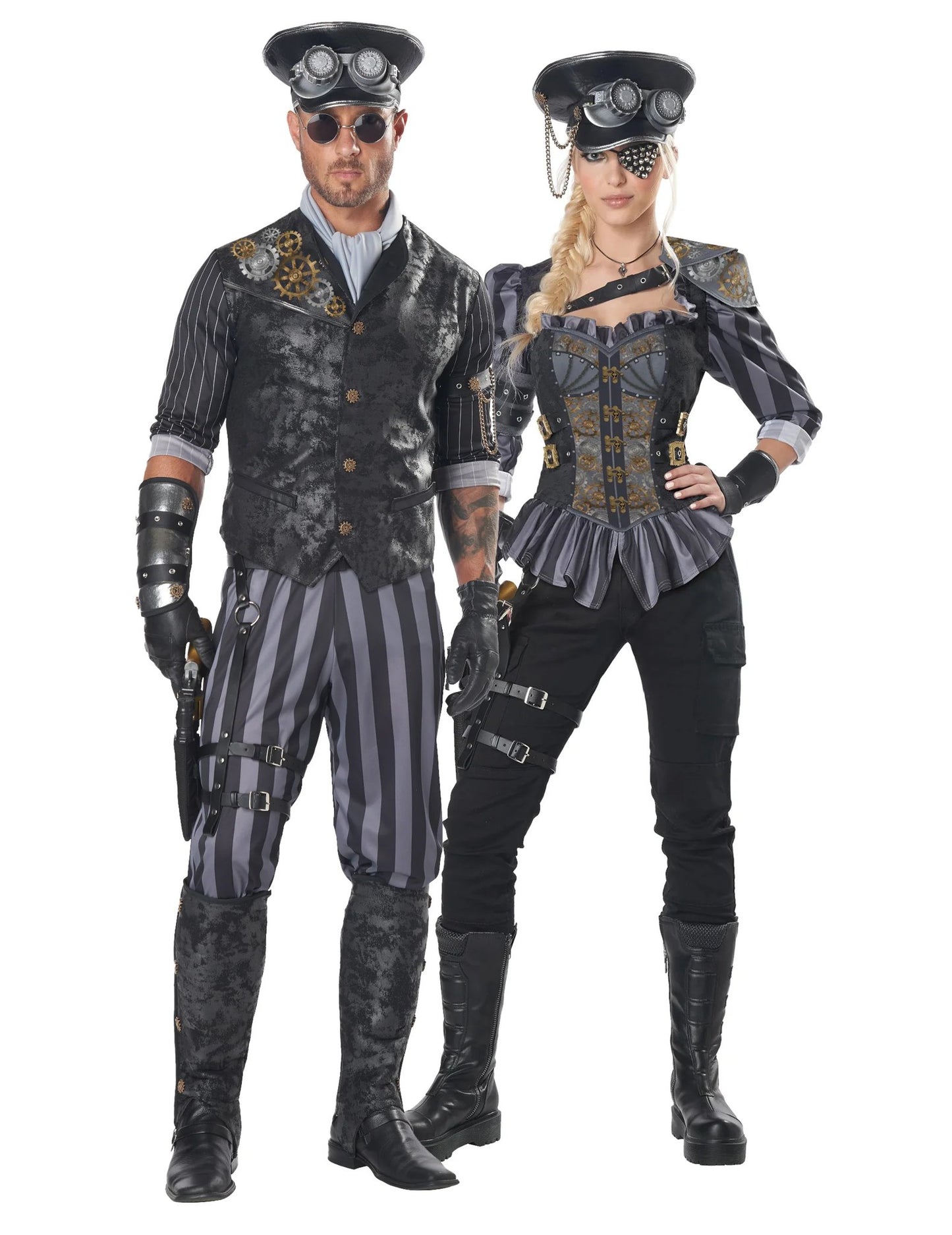 Steampunk kapitány páros jelmez felnőtteknek