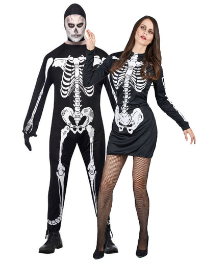 Páros csontváz jelmez Halloweenre