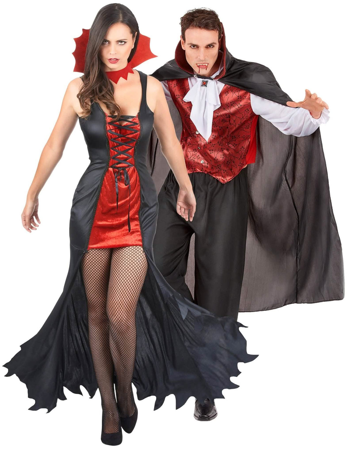 felnőtt Halloween vámpír pár jelmez