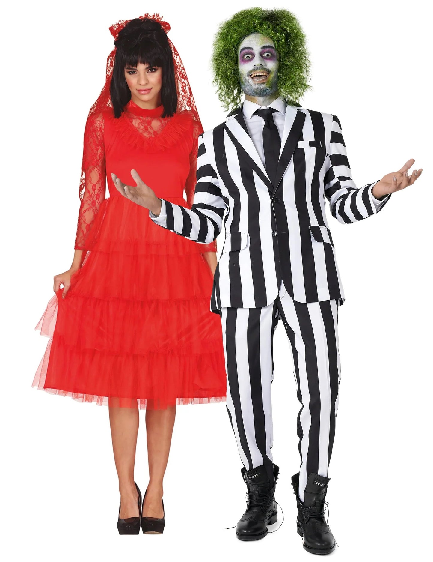Beetlejuice™ és vörös menyasszony felnőtt páros jelmez
