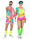 Felnőtt tie-dye aerobik páros jelmez