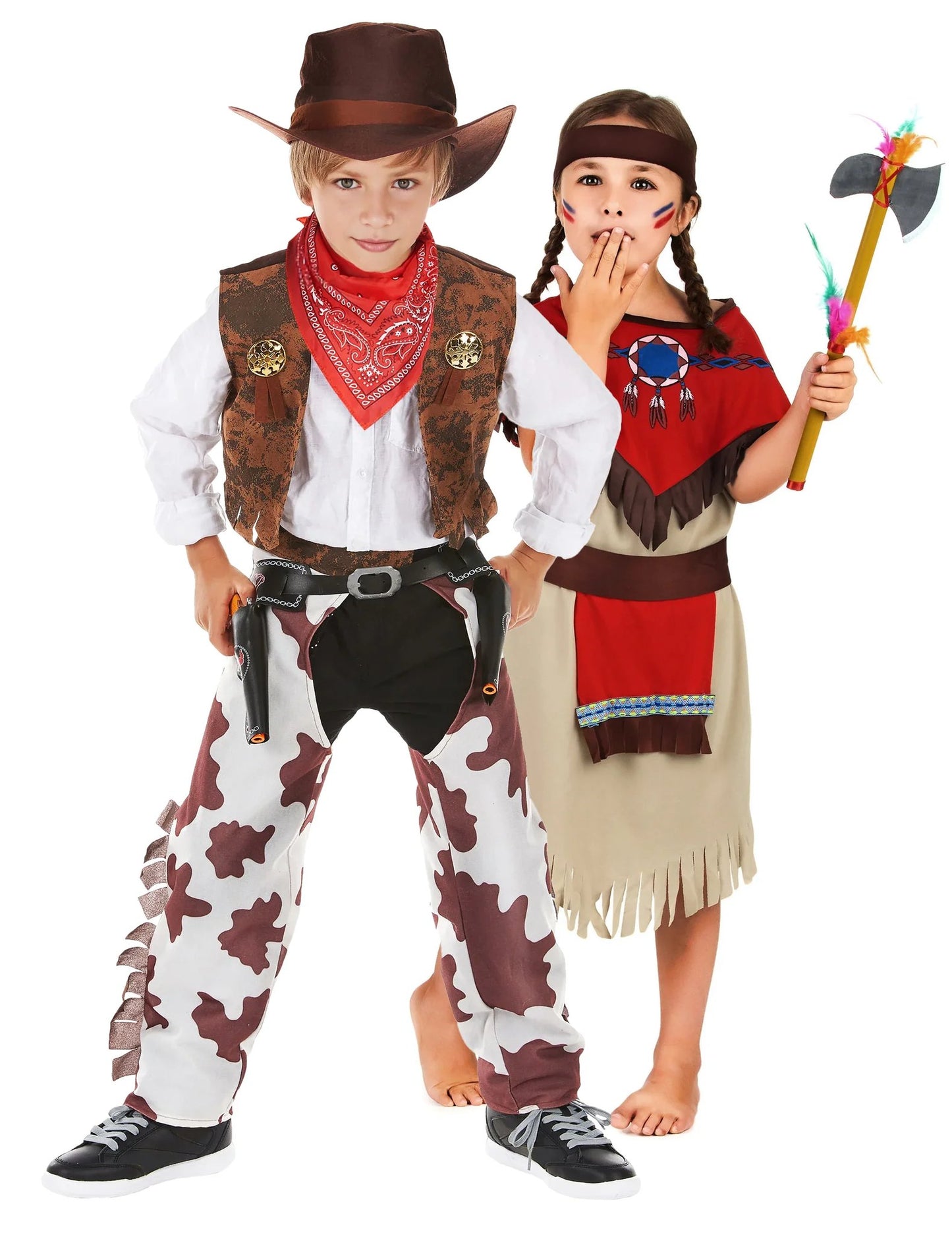 Cowboy és indián párjelmez gyerekeknek