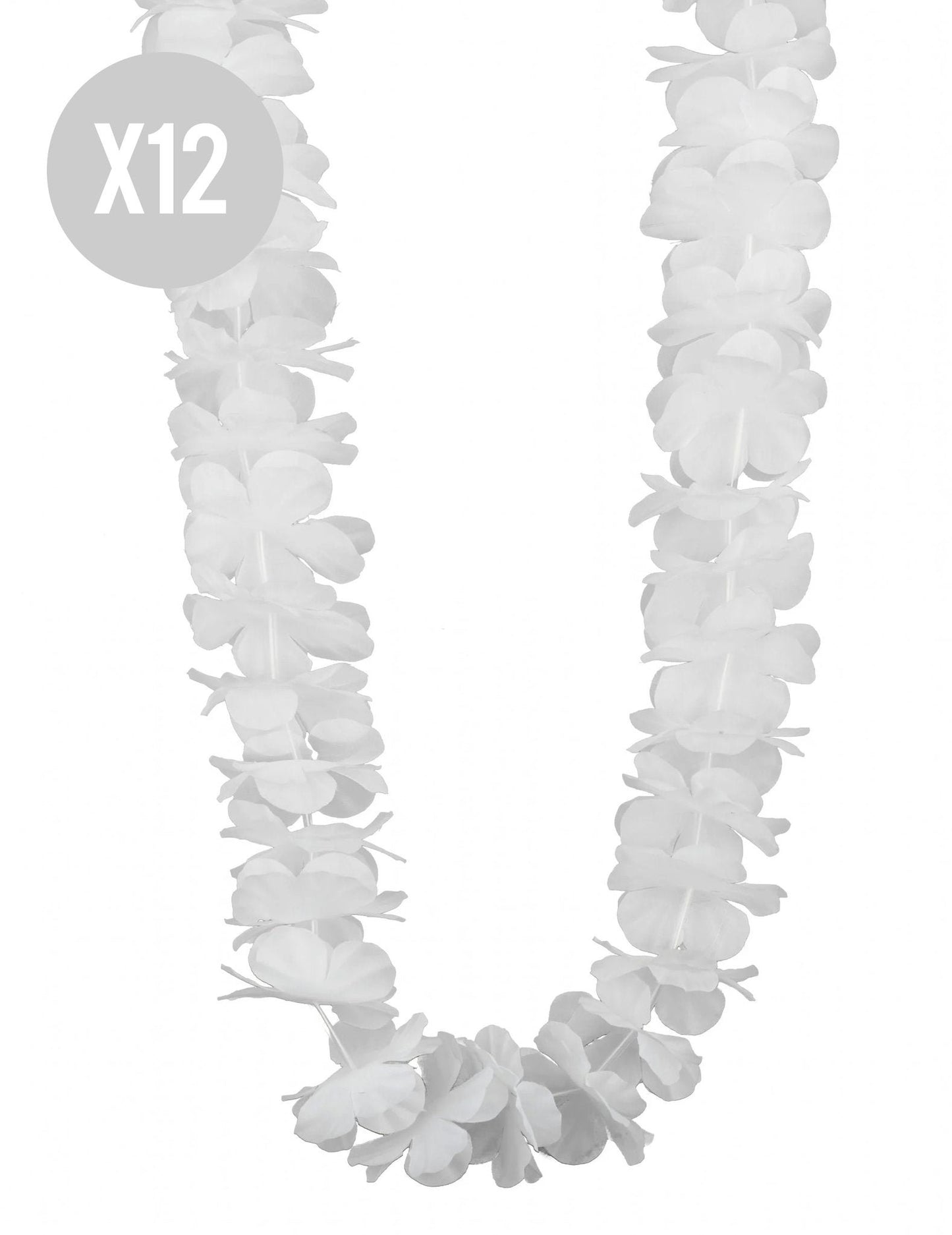 12 fehér hawaii nyaklánc