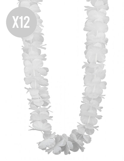 12 fehér hawaii nyaklánc