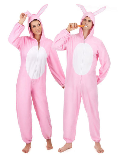 Déguisement de couple lapin rose