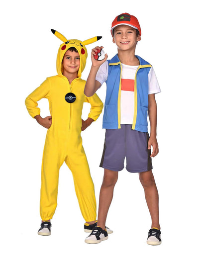 Sacha és Pikachu Pokémon™ gyerek páros jelmez