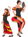 Flamenco táncos anya-lánya páros jelmez