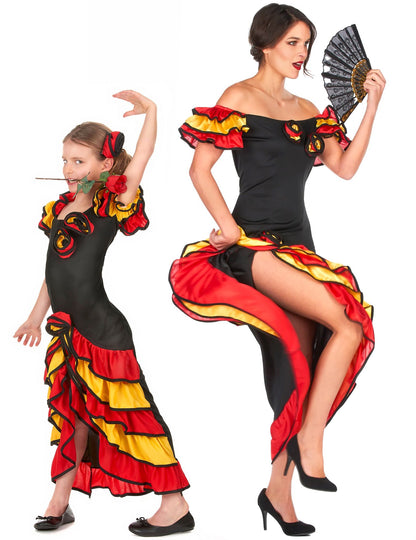 Flamenco táncos anya-lánya páros jelmez
