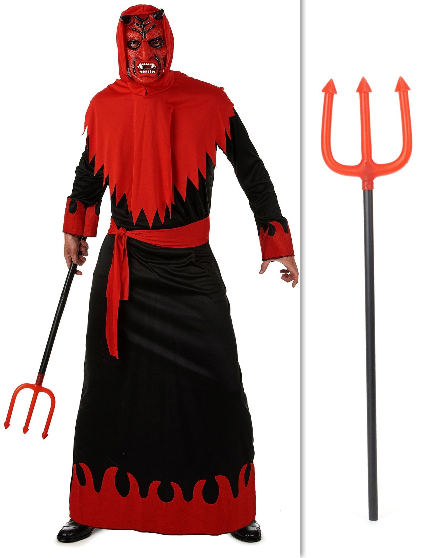 Ördögjelmez csomag háromágú villával Halloweenre