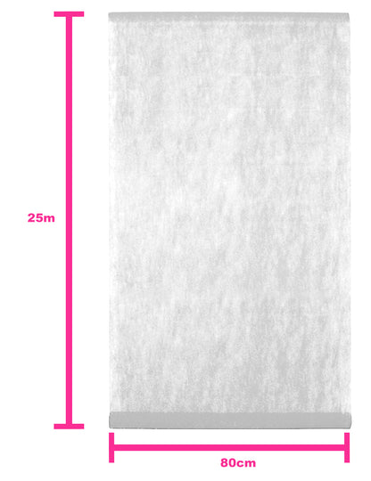 Fehér esküvői függöny 80 cm x 25 m nem szőtt szövet