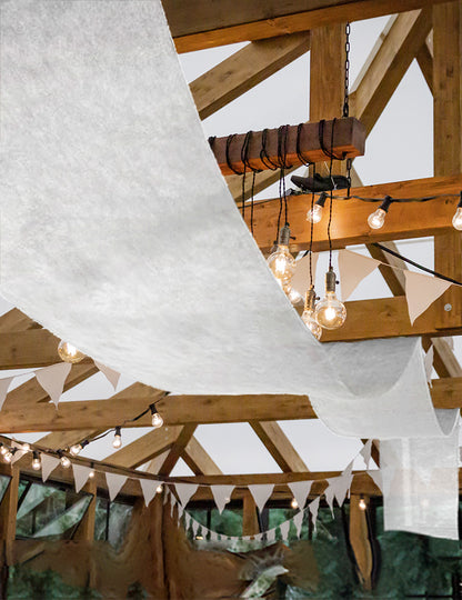 Fehér esküvői függöny 80 cm x 25 m nem szőtt szövet