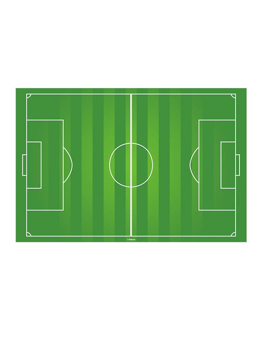 Zöld futballpálya ostyadekoráció tortához
