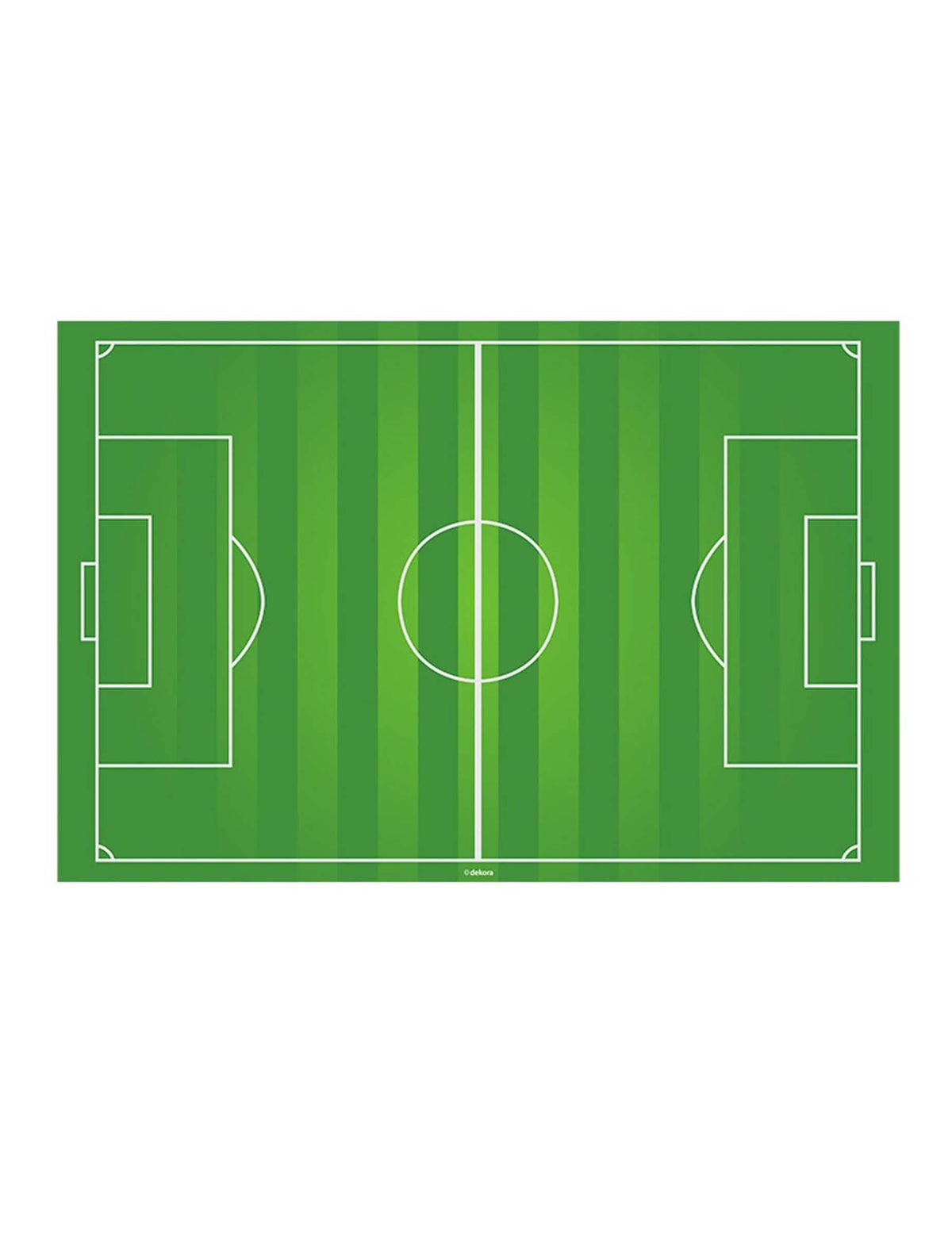 Zöld futballpálya ostyadekoráció tortához