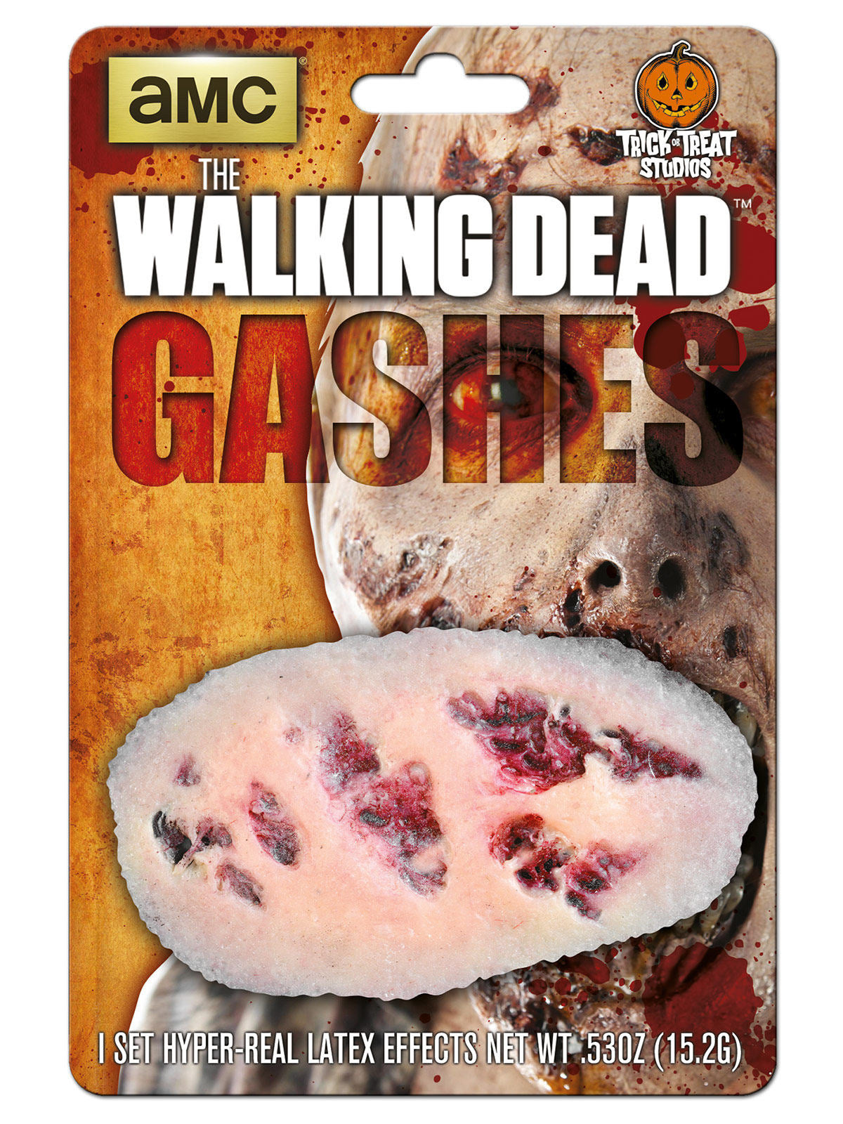 The Walking Dead Véres Seb Latex Applikáció Licencelt Termék bézs-piros 