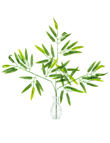 Bambusz szár, 60 levél, 58 cm trópusi dekorációhoz