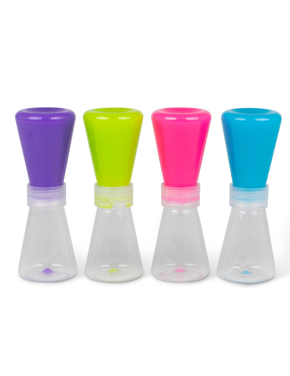 Assortiment des coloris du sablier slime fluide