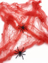 Piros pókháló pókokkal 20 g Halloween
