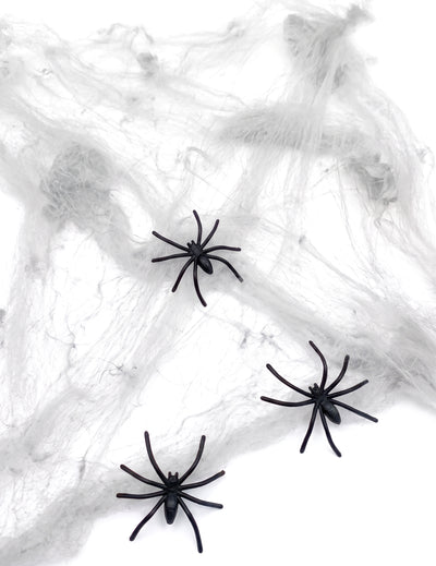 Fehér pókháló pókokkal 20 g Halloween