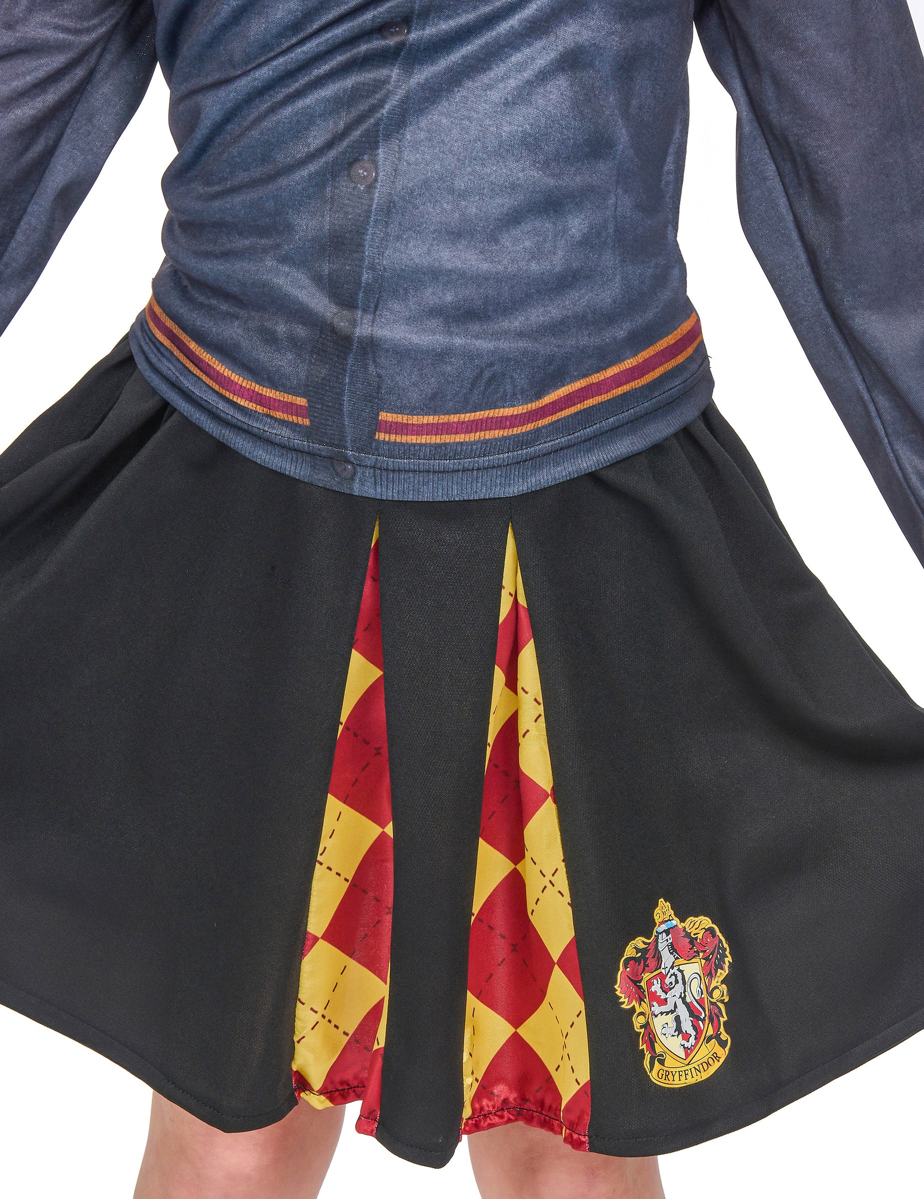 Détail du blason sur la jupe du top avec jupe Gryffondor Harry Potter™ pour fille