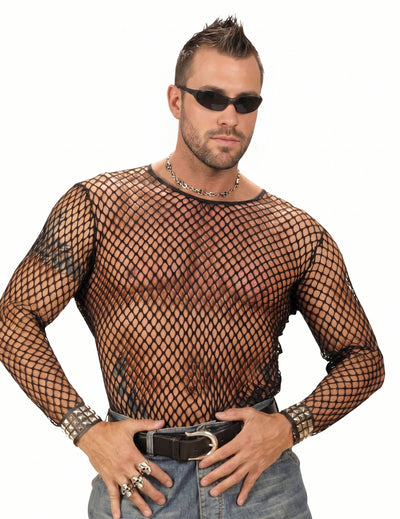 Top filet noir homme