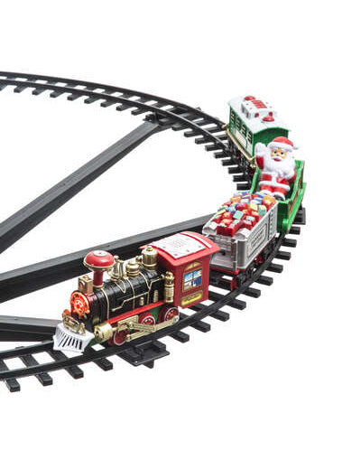 Karácsonyi vonat fára, 23 darabos, világító és animált