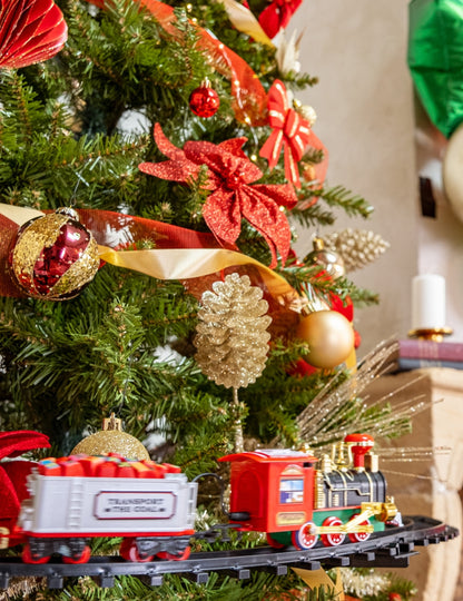 Karácsonyi vonat fára, 23 darabos, világító és animált