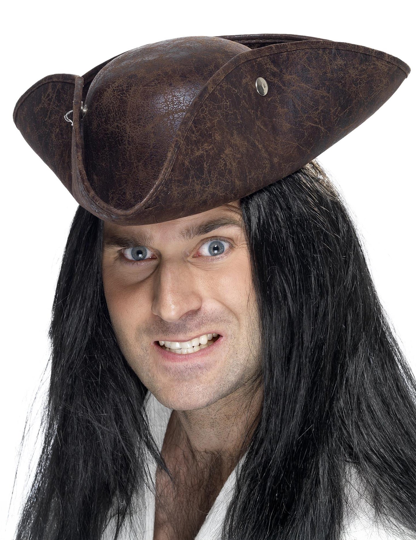 Felnőtt barna kalóz Tricorne