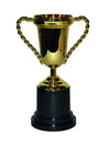 Trophée doré pour vainqueur or avec socle noir