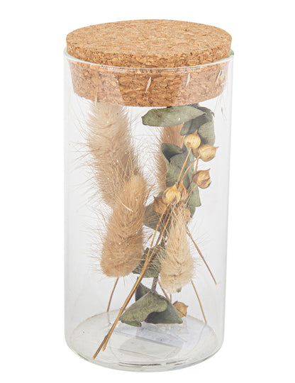 Üvegedény tollakkal és eukaliptusszal, 12,5 cm 