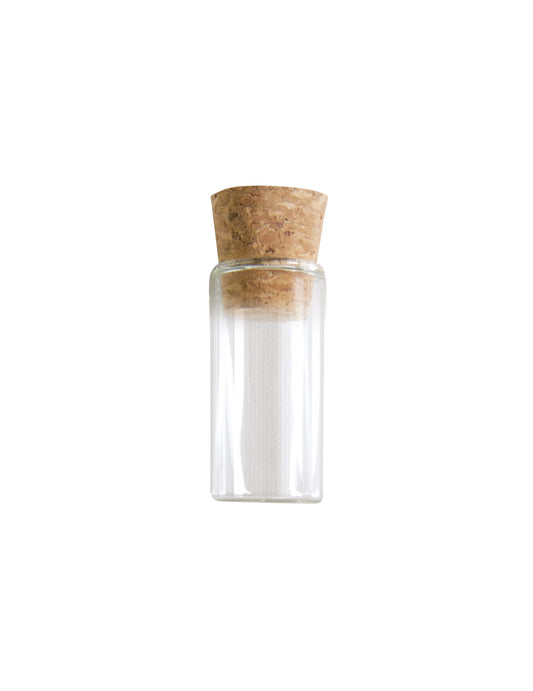 Tube éprouvette en verre transparent avec bouchon en liège