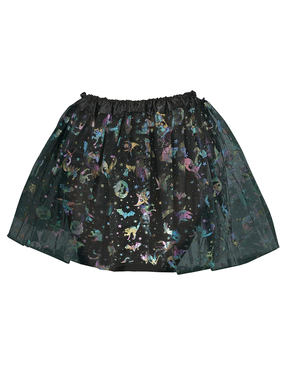 Vue à plat du tutu à motifs Halloween pour fille