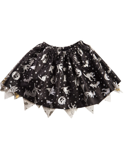 Vue de face du tutu Halloween pour fille