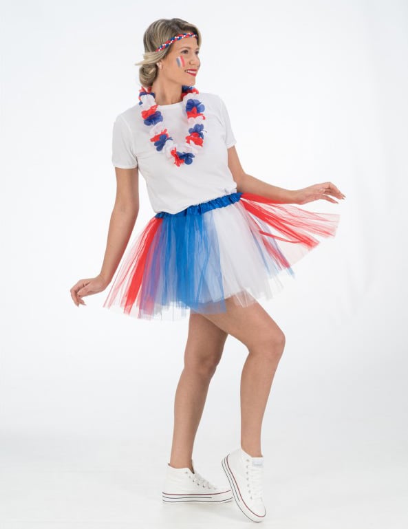 Vue de profil du tutu supporter France