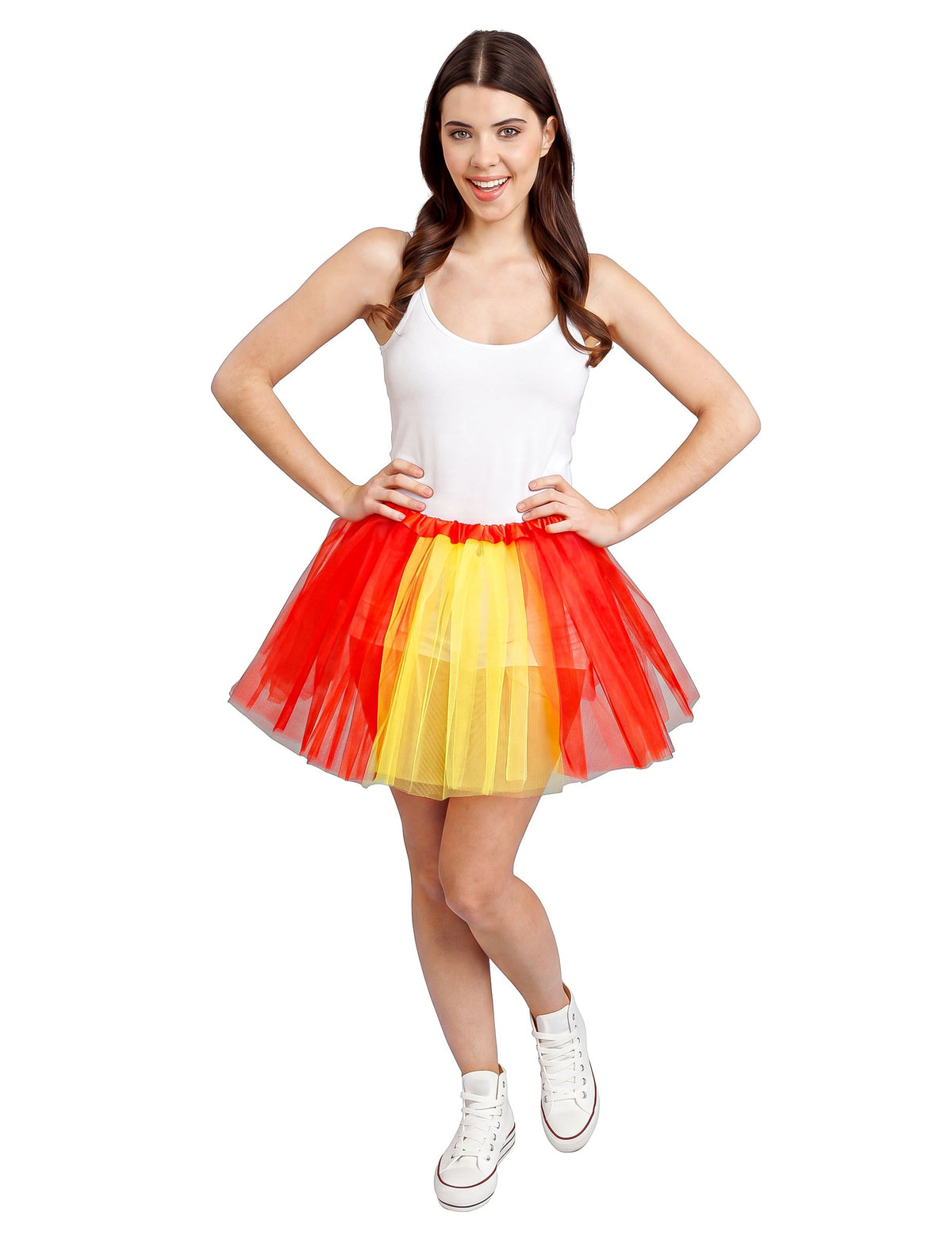 piros és sárga Spanyolország pompon 39 cm