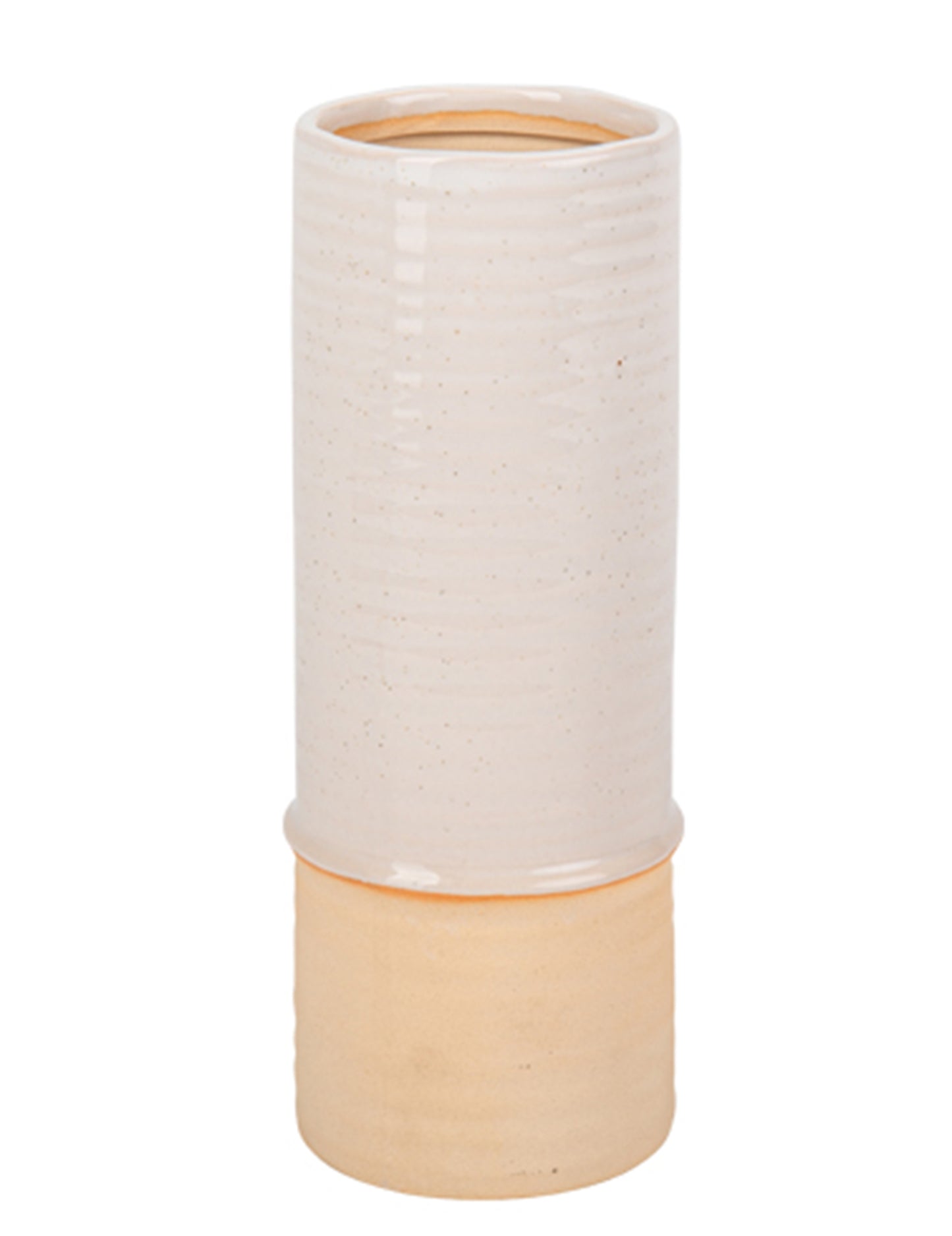 Bézs színű, foltos és homokszínű váza 19 cm kerámiai