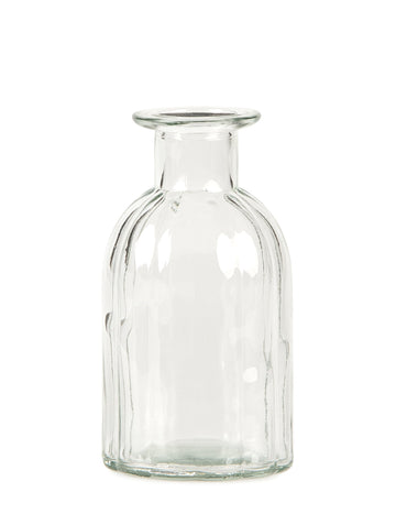 Vase en verre vintage transparent