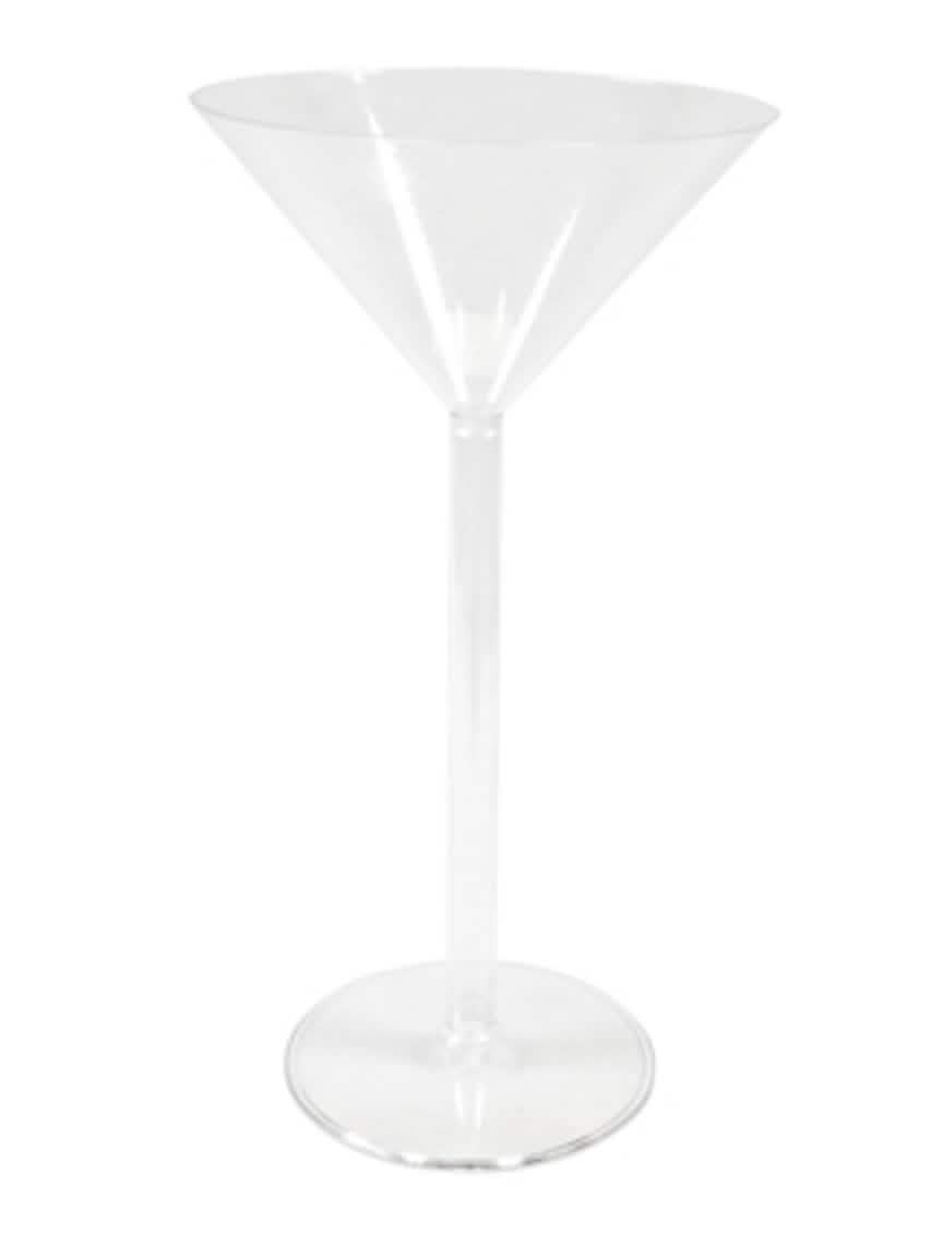 Újrahasználható átlátszó műanyag maxi martini kehelyváza