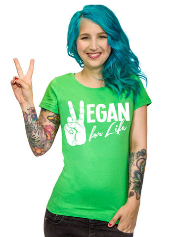 Vegan Girlie póló - Egy életre vegán 